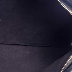 Dior Black Leather Medium Stripe Clutch