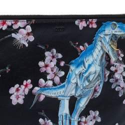 Dior x Sorayama Black Leather Large Zip Pouch