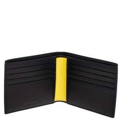Dior x Kaws Bifold Wallet Yellow Bees Black in Calfskin - US