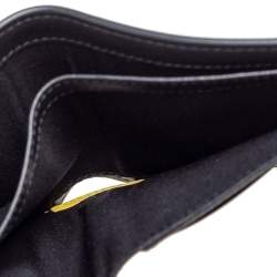 Dior x Kaws Black Leather Bee Bifold Wallet