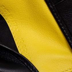 Dior x Kaws Black Leather Bee Bifold Wallet