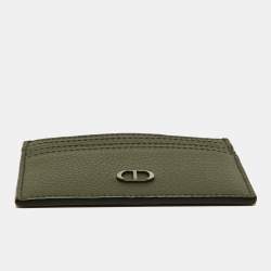 Dior Olive Green Leather Card Holder