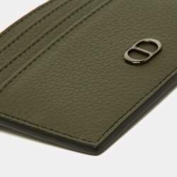 Dior Olive Green Leather Card Holder