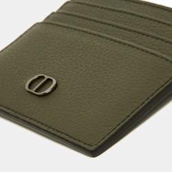 Dior Olive Green Leather Card Holder