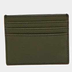 Dior Olive Green Leather Card Holder