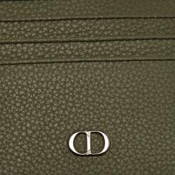 Dior Olive Green Leather Card Holder