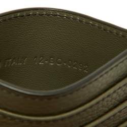 Dior Olive Green Leather Card Holder