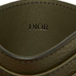 Dior Olive Green Leather Card Holder
