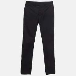 Pre Owned Dior Homme Uniforme Navy Blue Twill Regular Fit Pants S