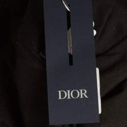 Pre Owned Christian Dior Homme Black Logo Print Cotton Knit Crew Neck T-Shirt M
