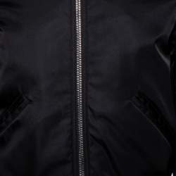 مملوكة مسبقًا Dior Homme Atelier Black Synthetic Logo Tape Detail Bomber Jacket XS