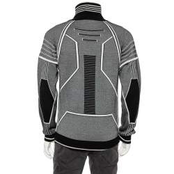 Dior Monochrome Intarsia & Technical Knitted Turtleneck Sweater L