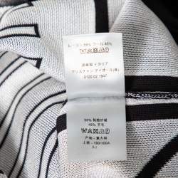Dior Monochrome Intarsia & Technical Knitted Turtleneck Sweater L