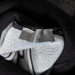 Dior Monochrome Intarsia & Technical Knitted Turtleneck Sweater L