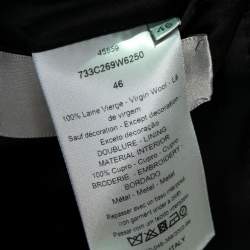 Dior Homme Black Wool Metal Studded Single-Breasted Jacket S