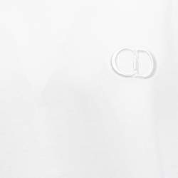 Pre Owned Dior Homme White CD Icon Cotton Crew Neck T-Shirt M