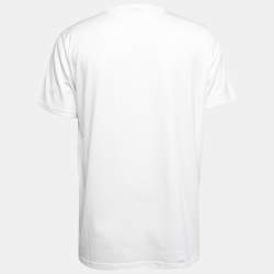 Pre Owned Dior Homme White CD Icon Cotton Crew Neck T-Shirt M