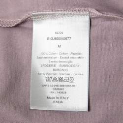 Dior Homme Mauve CD Icon Cotton Crew Neck T-Shirt M