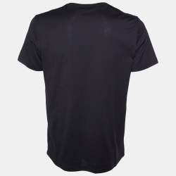 Pre Owned Dior Homme Black CD Icon Cotton Crew Neck T-Shirt L