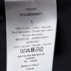 Pre Owned Dior Homme Black CD Icon Cotton Crew Neck T-Shirt L