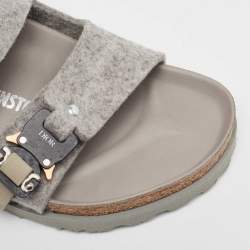 Dior Grey Fur Buckle Slingback Sandals Size 40