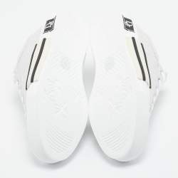 مملوكة مسبقًا Dior White Oblique Canvas B23 Skater Sneakers Size 43