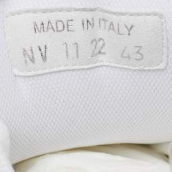 مملوكة مسبقًا Dior White Oblique Canvas B23 Skater Sneakers Size 43