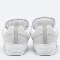 مملوكة مسبقًا Dior White Oblique Canvas B23 Skater Sneakers Size 43