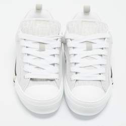 مملوكة مسبقًا Dior White Oblique Canvas B23 Skater Sneakers Size 43