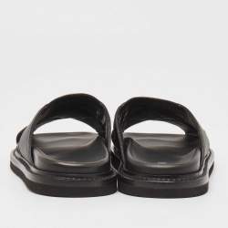 Dior Black Leather Aqua Sandals Size 40