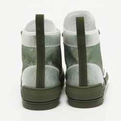 Dior Green Oblique Mesh and Rubber B23 Sneakers Size 42