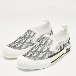 Pre Owned Dior Green/White Mesh and PVC B23 Sneakers Size 41