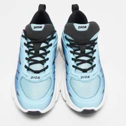 Dior Blue/Black Mesh B44 Lace Up Sneakers Size 41