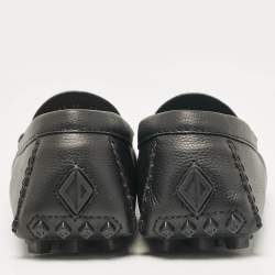 Dior Black Leather Odeon Driver Loafers Size 46