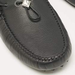 Dior Black Leather Odeon Driver Loafers Size 46