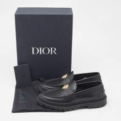 Dior Black Leather Explorer Loafers Size 41