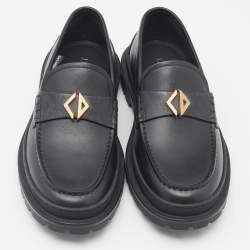Dior Black Leather Explorer Loafers Size 41