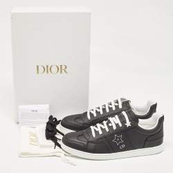 Pre Owned Dior Black/White Leather Ors Low Top Sneakers Size 40