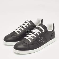 Pre Owned Dior Black/White Leather Ors Low Top Sneakers Size 40