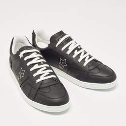 Pre Owned Dior Black/White Leather Ors Low Top Sneakers Size 40