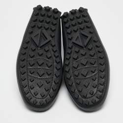 Dior Black Leather Odeon Driver Loafers Size 42