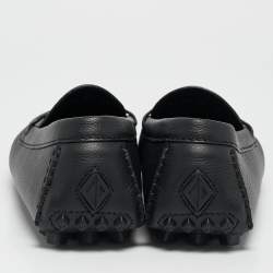 Dior Black Leather Odeon Driver Loafers Size 42
