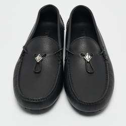 Dior Black Leather Odeon Driver Loafers Size 42
