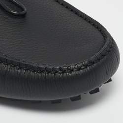 Dior Black Leather Odeon Driver Loafers Size 42