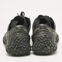Dior Black Canvas and Leather Homme B28 Oblique Lace Up Sneakers Size 43