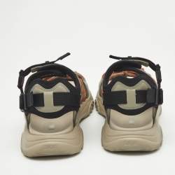 Dior Grey Leather H-Town Flat Sandals Size 41