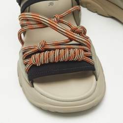 Dior Grey Leather H-Town Flat Sandals Size 41