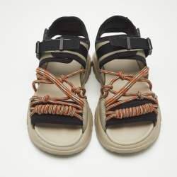 Dior Grey Leather H-Town Flat Sandals Size 41