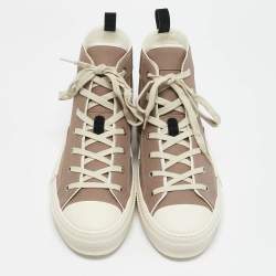Dior Beige Canvas AsteroDior B23 High Top Sneakers Size 45