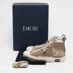 Dior Beige Canvas AsteroDior B23 High Top Sneakers Size 45